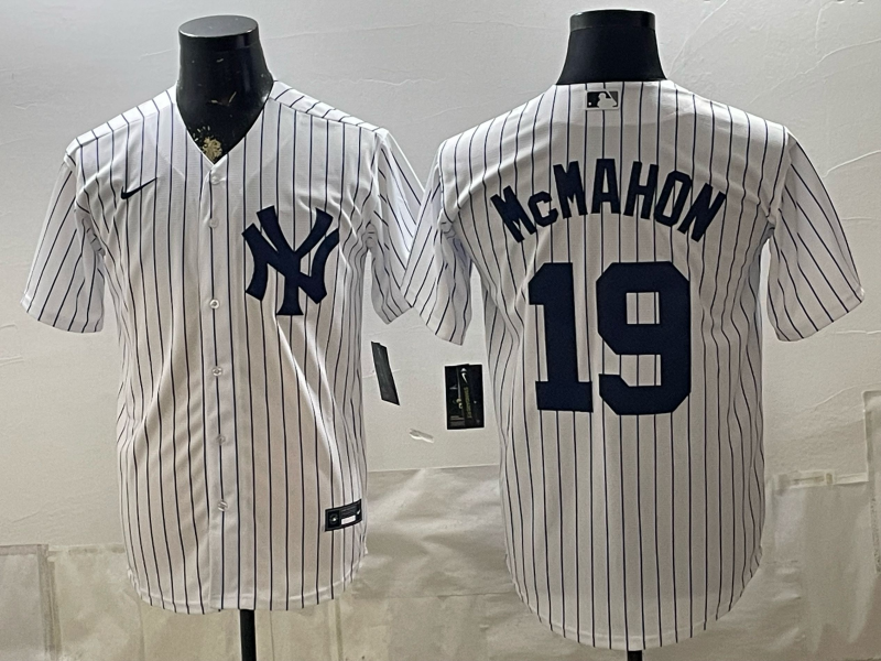Men 2026 New York Yankees #19 McMahon white Nike MLB Jersey 0822004->indianapolis colts->NFL Jersey
